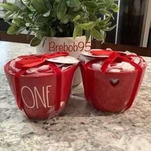 Rae Dunn Red Measuring Cups with Open Hearts on Each Cup ❤️